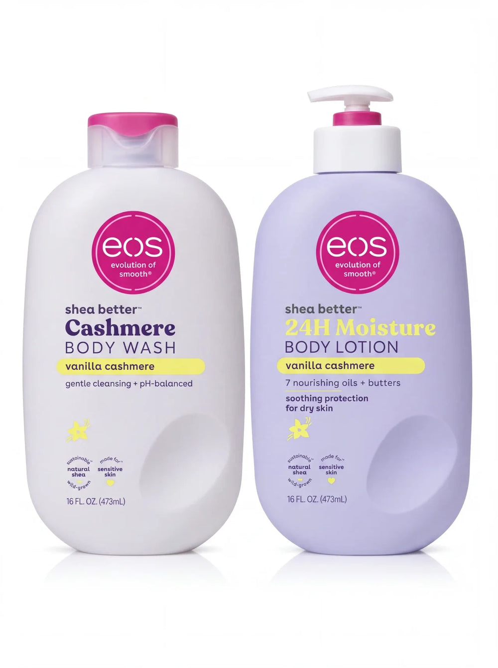 EOS Vanilla Cashmere – Essential Shower Gel and Body Lotion Duo